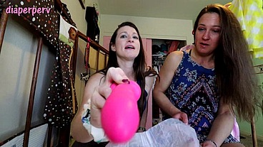ABDL Girls make you their diapered sissy slut plaything