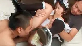 Cute chick’s hairy pussy soaked in wild threesome action – hot & raw!