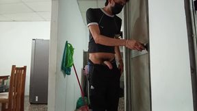 I jerk off my ridiculous cock while looking at a picture of my stepsister on my cell phone