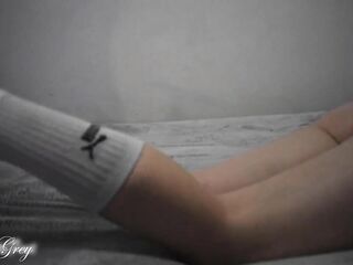 Hot Golden-haired In Long Socks, YOU Must See It ???? - Miley Grey