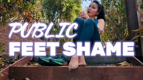 Public Feet Shame Foot Worship in Public Shamed and Humiliated for Foot Fetish Barefoot Feet Worship Mz Kim MzKim Asian Provocateur