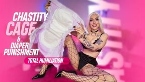 Chastity Cage & Diaper Punishment - Total Humiliation