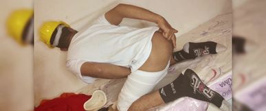 Cumming on white shorts
