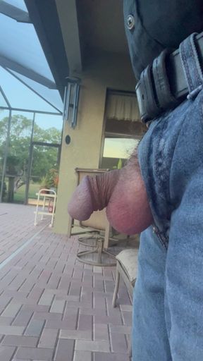 Neighbor Pervert On The Patio