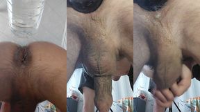 i passively let the bottle in, a very strong anal orgasm from fucking