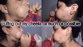 Puffing out my cheeks to the max! (Custom video)