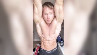 Muscle College Jock Flexing Large Penis