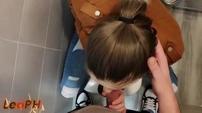 PoV: Spanish Girl Sucks My Cock in the Disco Bathroom. Perfect Tits
