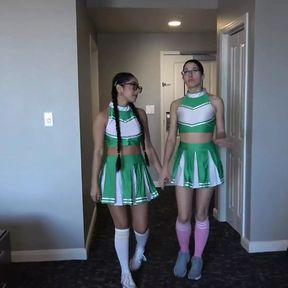 Lesbian Cheerleaders Alex &amp; Madison Fuck Themselves Silly!