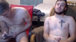 2 folks Milking And Spunking Onto The Glass Desk