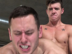 Two ripped hunks remove their jockstraps for a hot M2M sexcapade