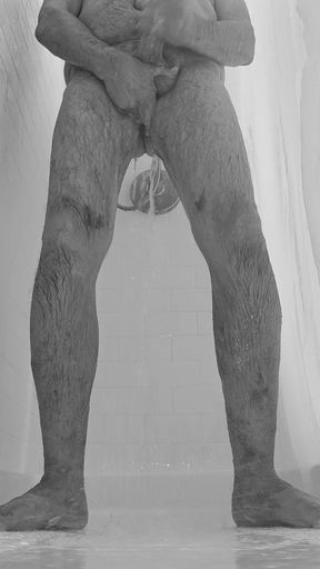 Stroking in the Morning Shower