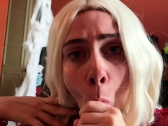 Sexy amateur blonde blowjob amp cumshot HD