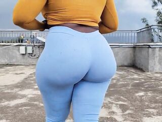 Apple Bottom 52 Wishes to Bust a Dude's Balls as That babe Rides So Hard