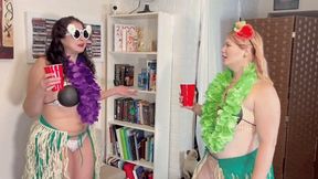 Hula TICKLE Competition at the Halloween Party - GIA LOVE & AMI MERCURY HIDEF