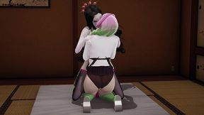 demon slayer lesbian sex 3d