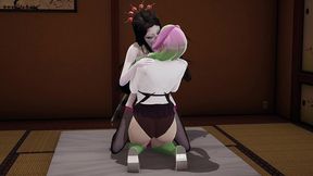 demon slayer lesbian sex 3d