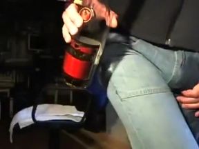 Pissing my jeans, grabbing during the time that smokin&amp;#039; and drinking