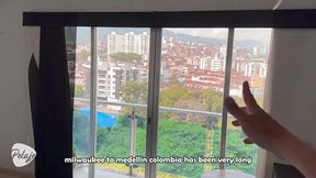 I Arrived at My Airbnb in Medellín and They Welcomed Me with a NAKED TIED UP WHORE as a GIFT (PART 1)-her skinny body and tight pussy made me cum hard