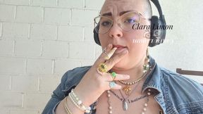 Mistress Clara uses you as Her personal ashtray