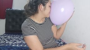 I inflated my balloon and rubbed it against my big nose