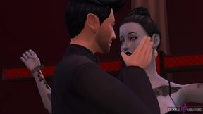 Beautiful Vampire Girl with Beautiful Body and Tattoos subjected to BDSM - Sexual Hot Animations