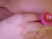 Pink butt plug