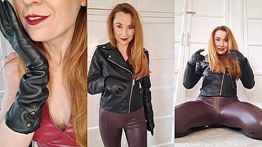 CFNM Leather Clad MILF JOI With Count Down