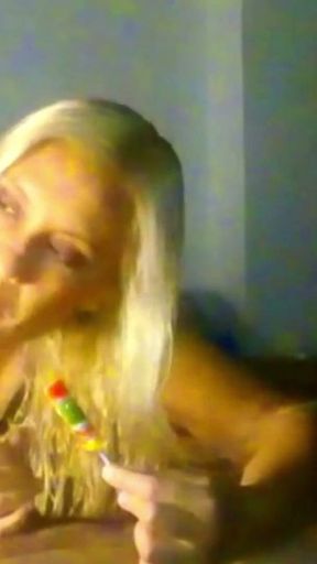 01 Hot Blonde Sucking Cock with Candy Part 1 - Marian