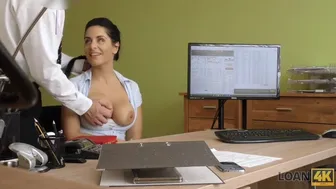 Horny manager fucks young Czech teen Alex Black for money