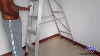 Sri Lankan - Step Sister told me to hold ladder - End's with Fuck &amp; Squirting Orgasm - Sexybrownis