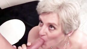Big Titted Gilf Gives Her Bushy Muff For Fucking