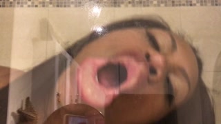 ASMR - Glass Kissing - Ass Worship - Wet Mouth Sounds - EbonyLovers