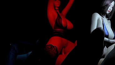 Bigboobs cheating wife ride the man in night club - 3D Hentai - V538