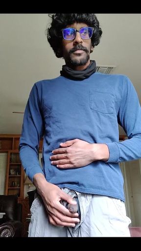 Masturbating