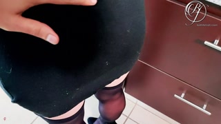 Bummed a smoke from the MILF secretary, upskirt voyeur at the office