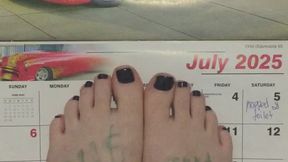 JULY 2025 CALENDAR CAR FOOT FETISH