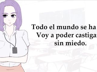 JOI profesora te masturba con unas cuerdas.