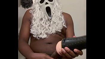 Punishing my new toy with big hard black dick