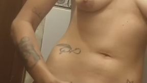 Smoking, masturbating pussy, ass and panty pissing