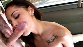 ”Sexy dorm babe shows she likes to fuck”