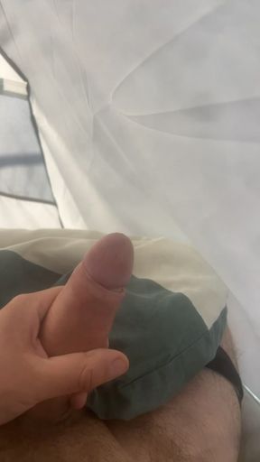 Jerking off in the tent