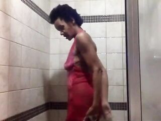 Pink Lace shower Ginger MoistHer cam model please subscribe! Thank YOU!