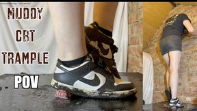 Muddy Dunks SHRED cock & balls - HARDCORE ballbusting with cumshot & stomped into the mud **POV PACK** CBT shoejob trainers sneakers Nike Dunk crush stomp testicles cumshot hard heavy extreme jordan