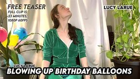 Blowing Up Birthday Balloons