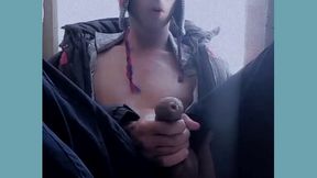 sexy northern beauty sat down to masturbate on the window and couldn t take it anymore and came from anal