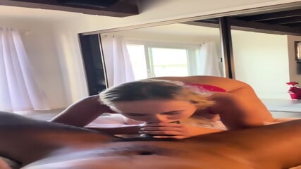 Sexy Blonde PAWG Gets A Christmas Creampie From BBC Lucky