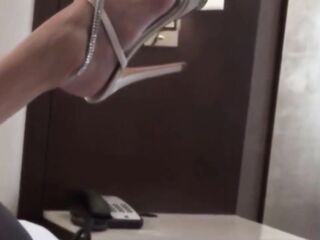 Focus On Sissy Feet During the time that Screwed By BBC in Hotel Room