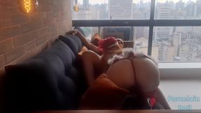Santa's helper having sex on Christmas morning
