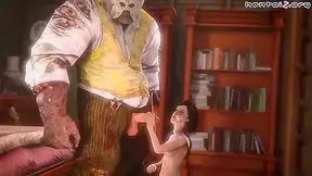 Elizabeth Sucks Massive Cock and Takes Cum Facials in Steamy Bioshock Parody